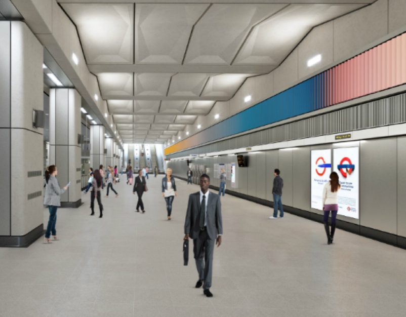Pantalla dinámica del metro de Londres en Battersea